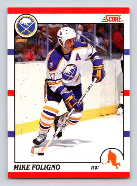 1990-91 Score Canadian Hockey #133 Mike Foligno  Buffalo Sabres  Image 1