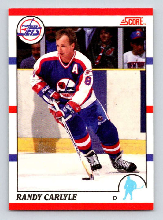 1990-91 Score Canadian Hockey #136 Randy Carlyle  Winnipeg Jets  Image 1
