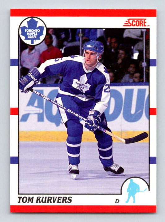 1990-91 Score Canadian Hockey #142 Tom Kurvers  Toronto Maple Leafs  Image 1