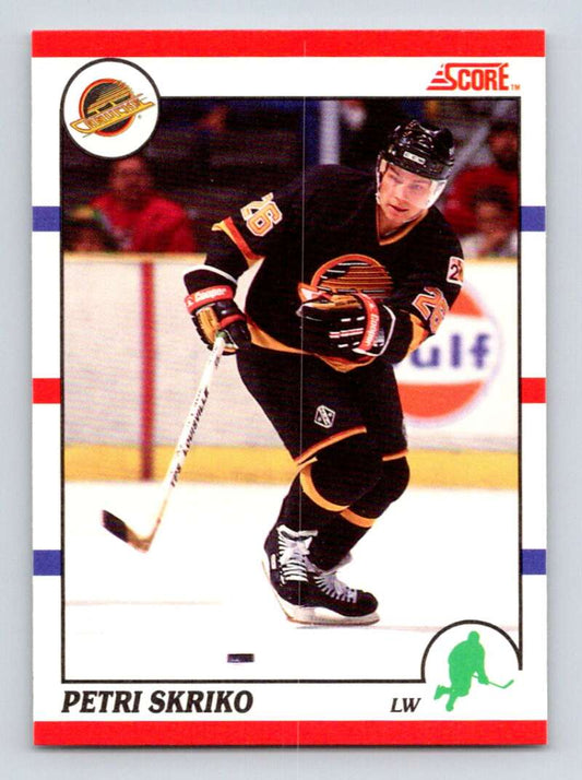 1990-91 Score Canadian Hockey #154 Petri Skriko  Vancouver Canucks  Image 1