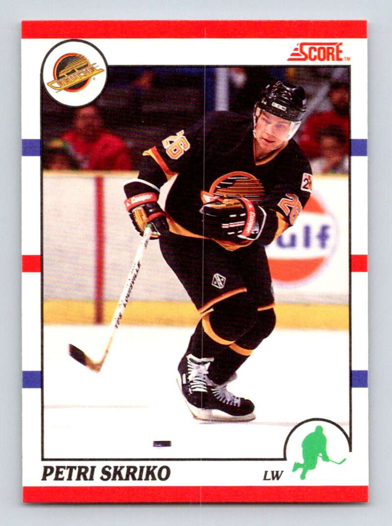 1990-91 Score Canadian Hockey #154 Petri Skriko  Vancouver Canucks  Image 1