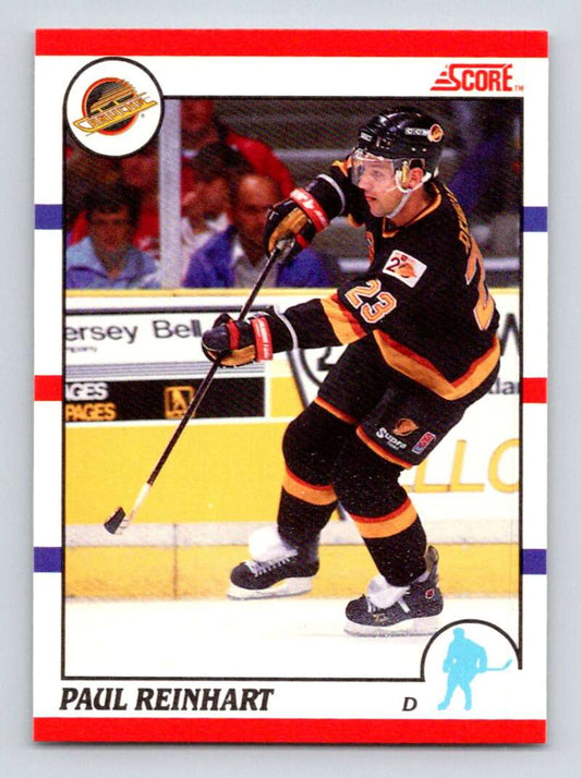 1990-91 Score Canadian Hockey #173 Paul Reinhart  Vancouver Canucks  Image 1