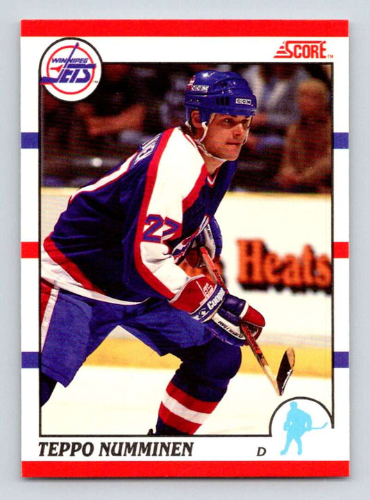 1990-91 Score Canadian Hockey #176 Teppo Numminen  RC Rookie Winnipeg Jets  Image 1