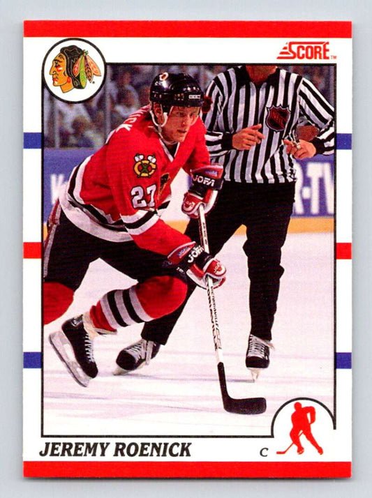 1990-91 Score Canadian Hockey #179 Jeremy Roenick  RC Rookie Chicago Blackhawks  Image 1