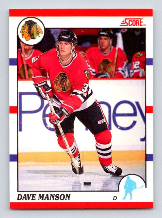 1990-91 Score Canadian Hockey #193 Dave Manson  Chicago Blackhawks  Image 1