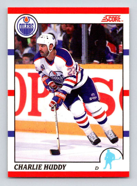 1990-91 Score Canadian Hockey #199 Charlie Huddy  Edmonton Oilers  Image 1