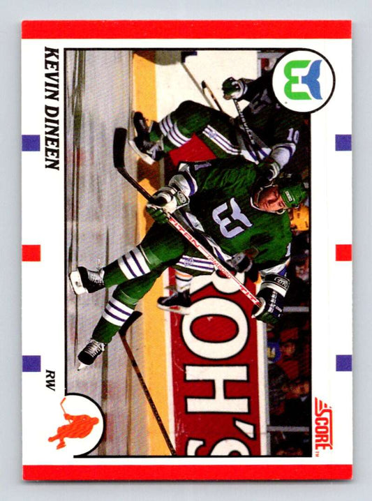 1990-91 Score Canadian Hockey #212 Kevin Dineen  Hartford Whalers  Image 1