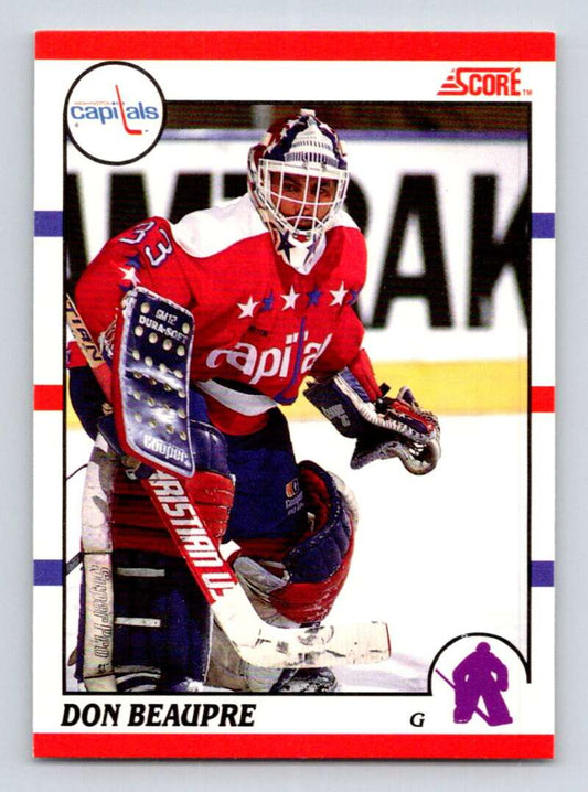1990-91 Score Canadian Hockey #215 Don Beaupre  Washington Capitals  Image 1