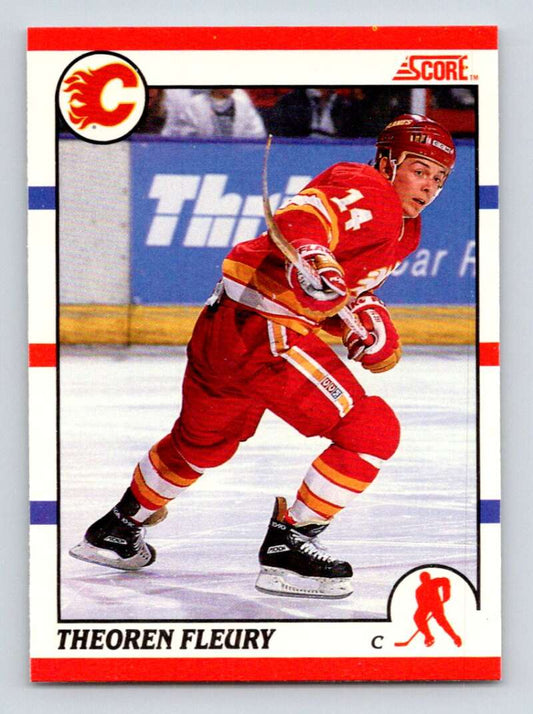 1990-91 Score Canadian Hockey #226 Theo Fleury  Calgary Flames  Image 1