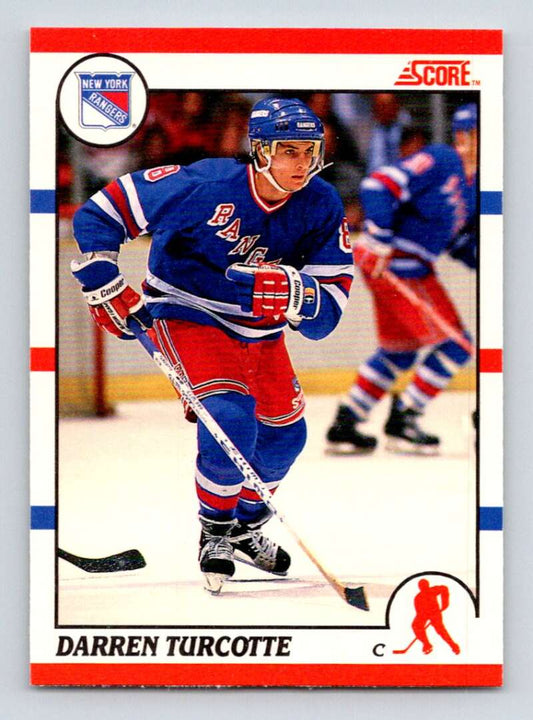 1990-91 Score Canadian Hockey #241 Darren Turcotte  RC Rookie New York Rangers  Image 1