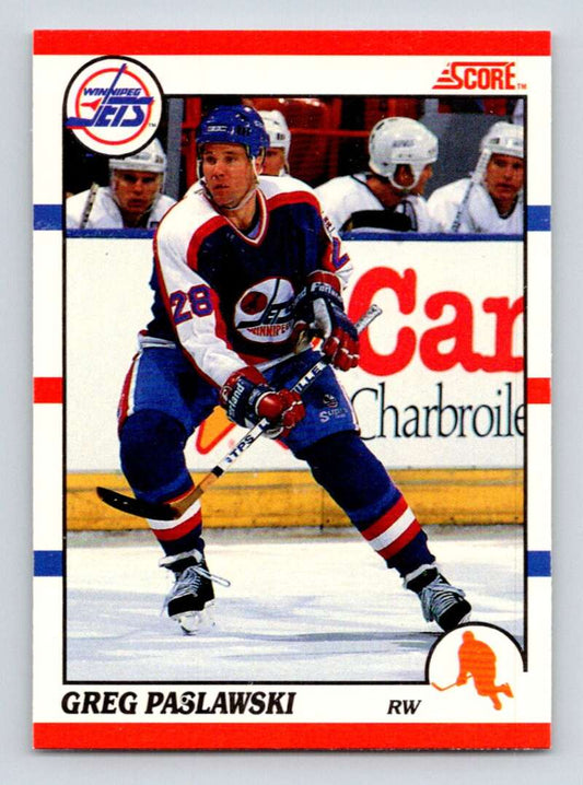 1990-91 Score Canadian Hockey #249 Greg Paslawski  Winnipeg Jets  Image 1