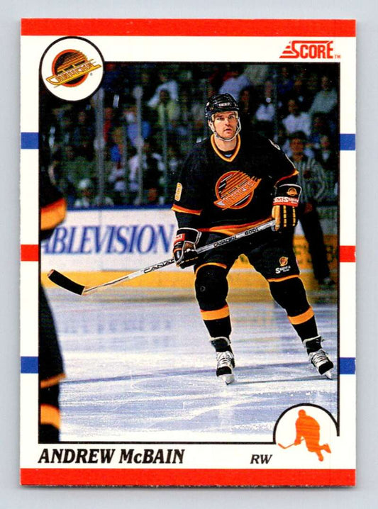 1990-91 Score Canadian Hockey #257 Andrew McBain  Vancouver Canucks  Image 1