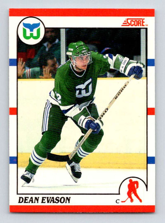 1990-91 Score Canadian Hockey #259 Dean Evason Hartford Whalers  Image 1