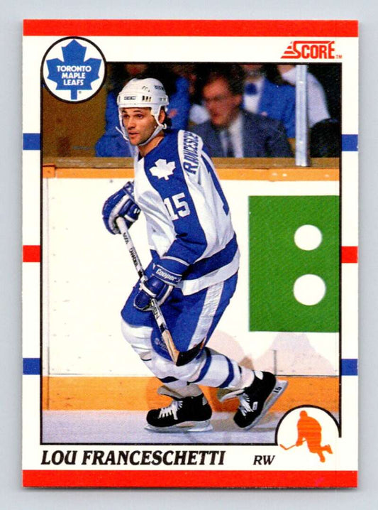 1990-91 Score Canadian Hockey #266 Lou Franceschetti  Toronto Maple Leafs  Image 1