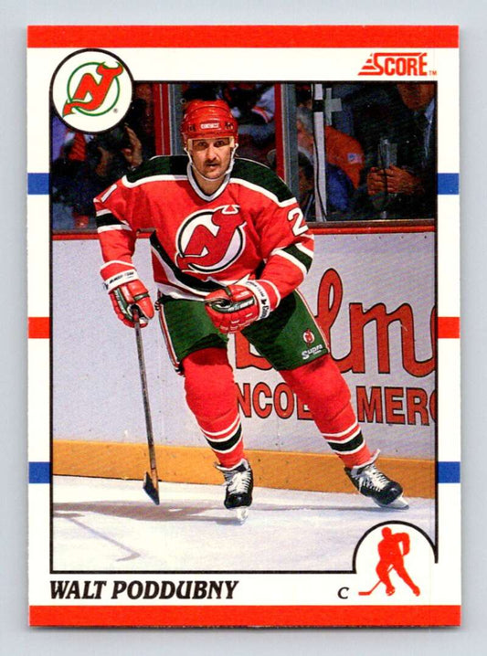 1990-91 Score Canadian Hockey #278 Walt Poddubny  New Jersey Devils  Image 1
