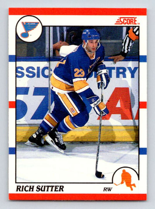1990-91 Score Canadian Hockey #281 Rich Sutter  St. Louis Blues  Image 1