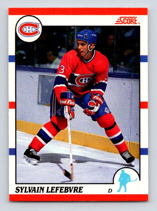1990-91 Score Canadian Hockey #307 Sylvain Lefebvre  Montreal Canadiens  Image 1