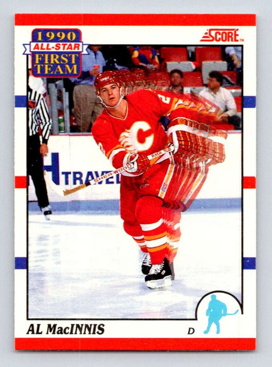 1990-91 Score Canadian Hockey #314 Al MacInnis  Calgary Flames  Image 1