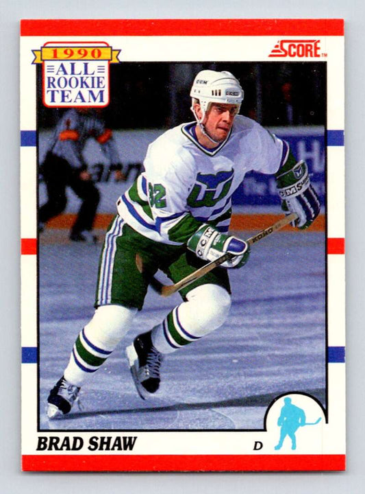 1990-91 Score Canadian Hockey #325 Brad Shaw ART  Hartford Whalers  Image 1