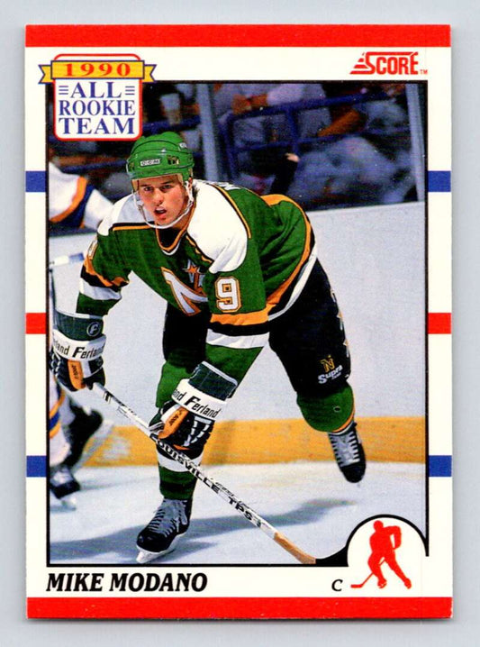 1990-91 Score Canadian Hockey #327 Mike Modano ART  Minnesota North Stars  Image 1