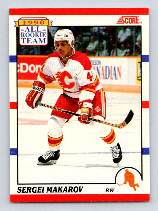 1990-91 Score Canadian Hockey #329 Sergei Makarov ART   Image 1