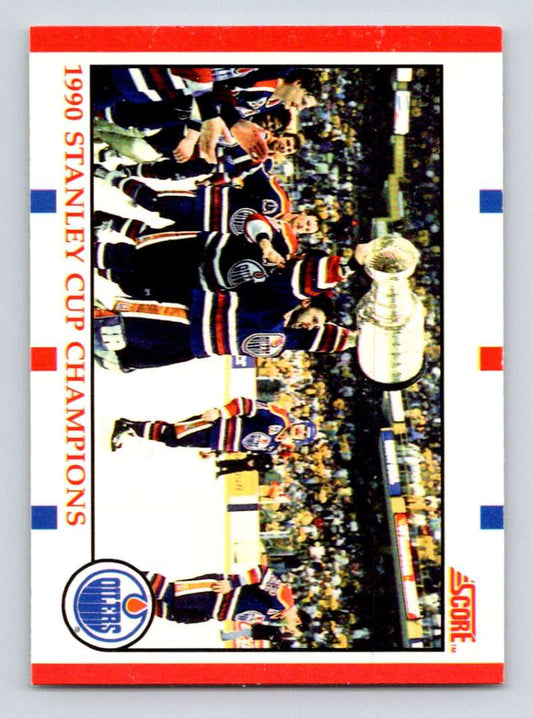 1990-91 Score Canadian Hockey #331 Edmonton Oilers Champs   Image 1
