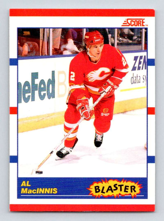 1990-91 Score Canadian Hockey #335 Al MacInnis  Calgary Flames  Image 1