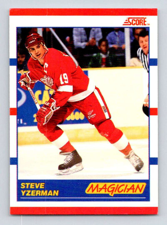 1990-91 Score Canadian Hockey #339 Steve Yzerman  Detroit Red Wings  Image 1