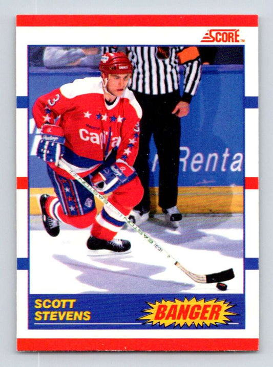 1990-91 Score Canadian Hockey #341 Scott Stevens   Image 1