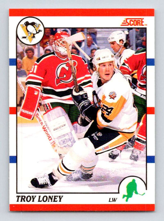 1990-91 Score Canadian Hockey #371 Troy Loney  Pittsburgh Penguins  Image 1