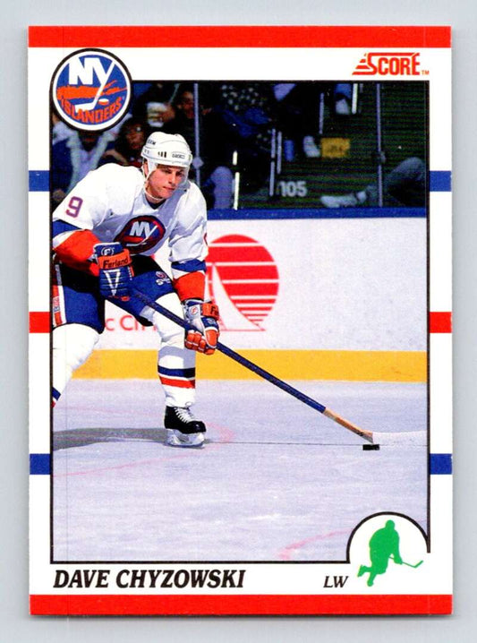 1990-91 Score Canadian Hockey #372 Dave Chyzowski  New York Islanders  Image 1