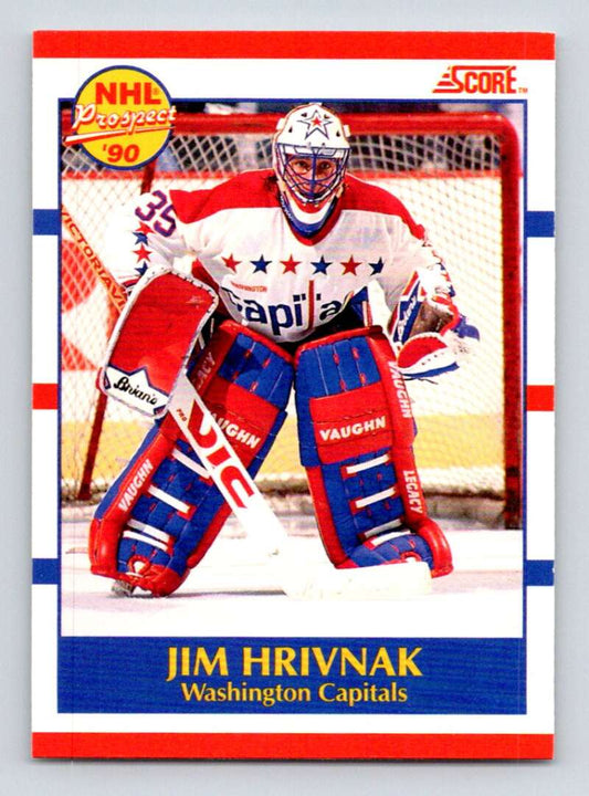 1990-91 Score Canadian Hockey #386 Jim Hrivnak  RC Rookie Washington Capitals  Image 1