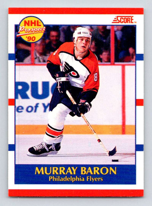 1990-91 Score Canadian Hockey #399 Murray Baron  Philadelphia Flyers  Image 1