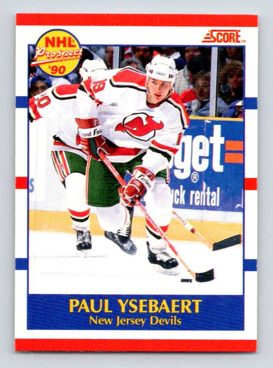 1990-91 Score Canadian Hockey #406 Paul Ysebaert  RC Rookie New Jersey Devils  Image 1