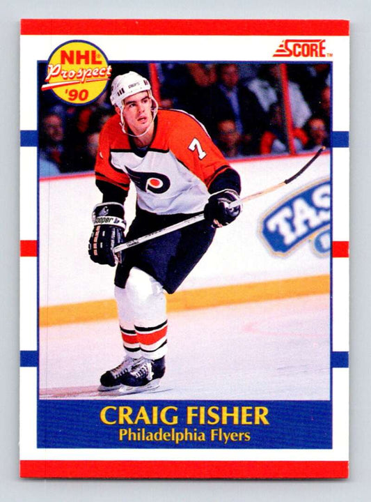 1990-91 Score Canadian Hockey #412 Craig Fisher  Philadelphia Flyers  Image 1