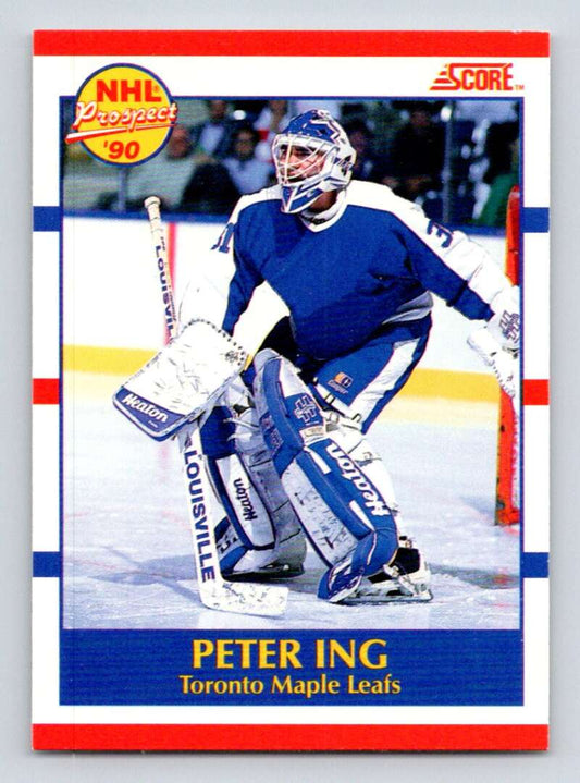 1990-91 Score Canadian Hockey #414 Peter Ing  Toronto Maple Leafs  Image 1