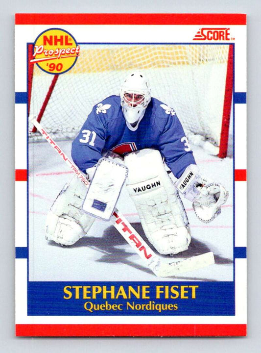 1990-91 Score Canadian Hockey #415 Stephane Fiset  RC Rookie Quebec Nordiques  Image 1