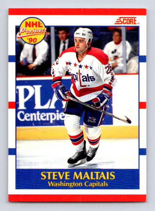 1990-91 Score Canadian Hockey #417 Steve Maltais  Washington Capitals  Image 1