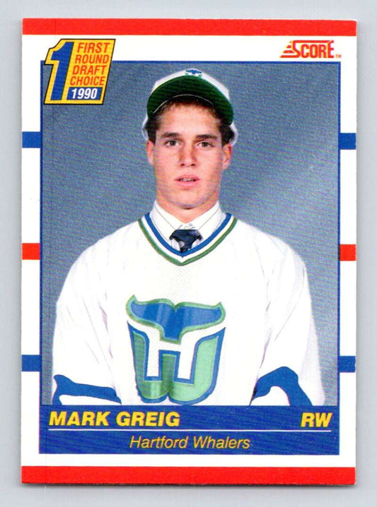 1990-91 Score Canadian Hockey #431 Mark Greig UER  RC Rookie Hartford Whalers  Image 1
