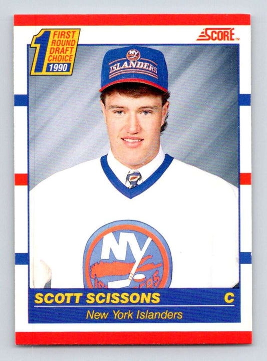 1990-91 Score Canadian Hockey #432 Scott Scissons  RC Rookie New York Islanders  Image 1