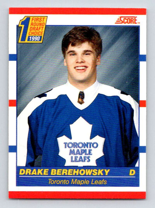 1990-91 Score Canadian Hockey #434 Drake Berehowsky  RC Rookie Toronto Maple Leafs  Image 1