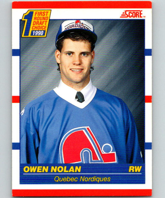 1990-91 Score Canadian Hockey #435 Owen Nolan  RC Rookie Quebec Nordiques  Image 1