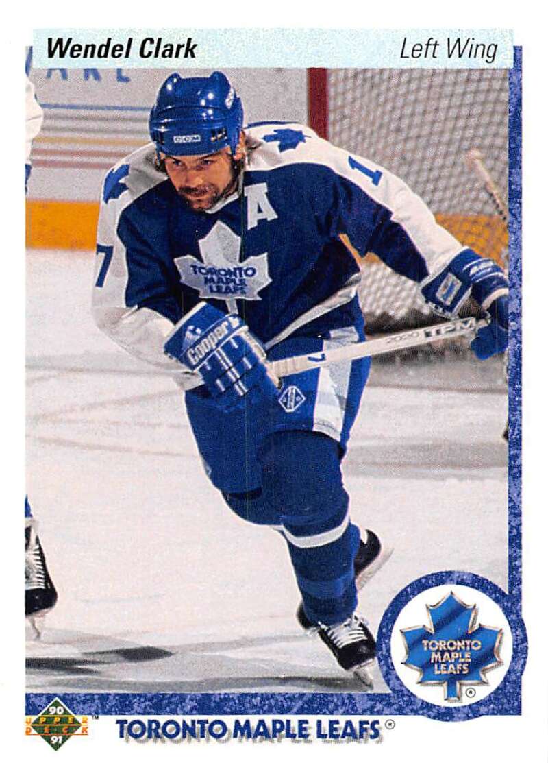 1990-91 Upper Deck Hockey  #3 Wendel Clark  Toronto Maple Leafs  Image 1