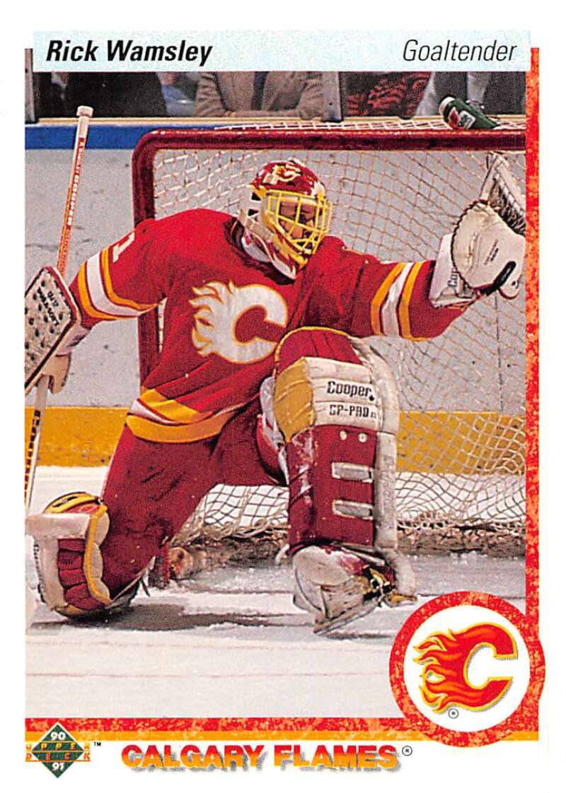 1990-91 Upper Deck Hockey  #10 Rick Wamsley  Calgary Flames  Image 1