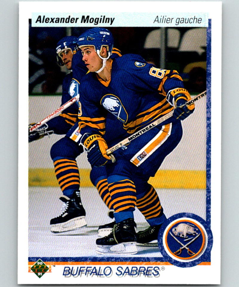 1990-91 Upper Deck Hockey  #24 Alexander Mogilny  RC Rookie Buffalo Sabres  Image 1