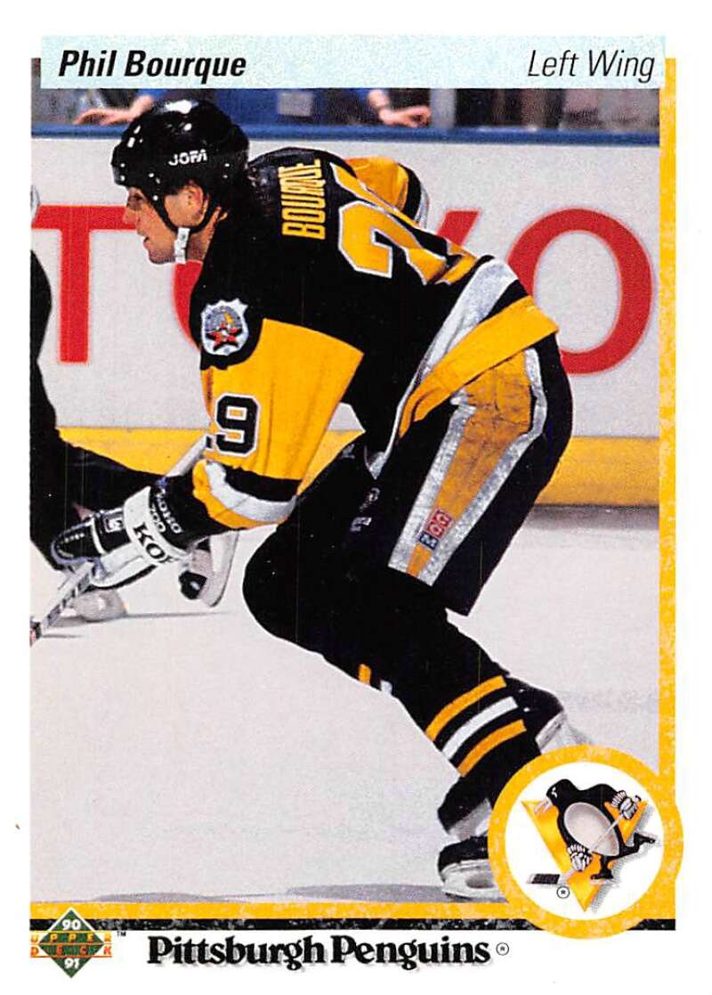 1990-91 Upper Deck Hockey  #31 Phil Bourque  Pittsburgh Penguins  Image 1