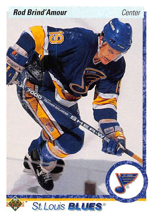 1990-91 Upper Deck Hockey  #36 Rod Brind'Amour  RC Rookie St. Louis Blues  Image 1