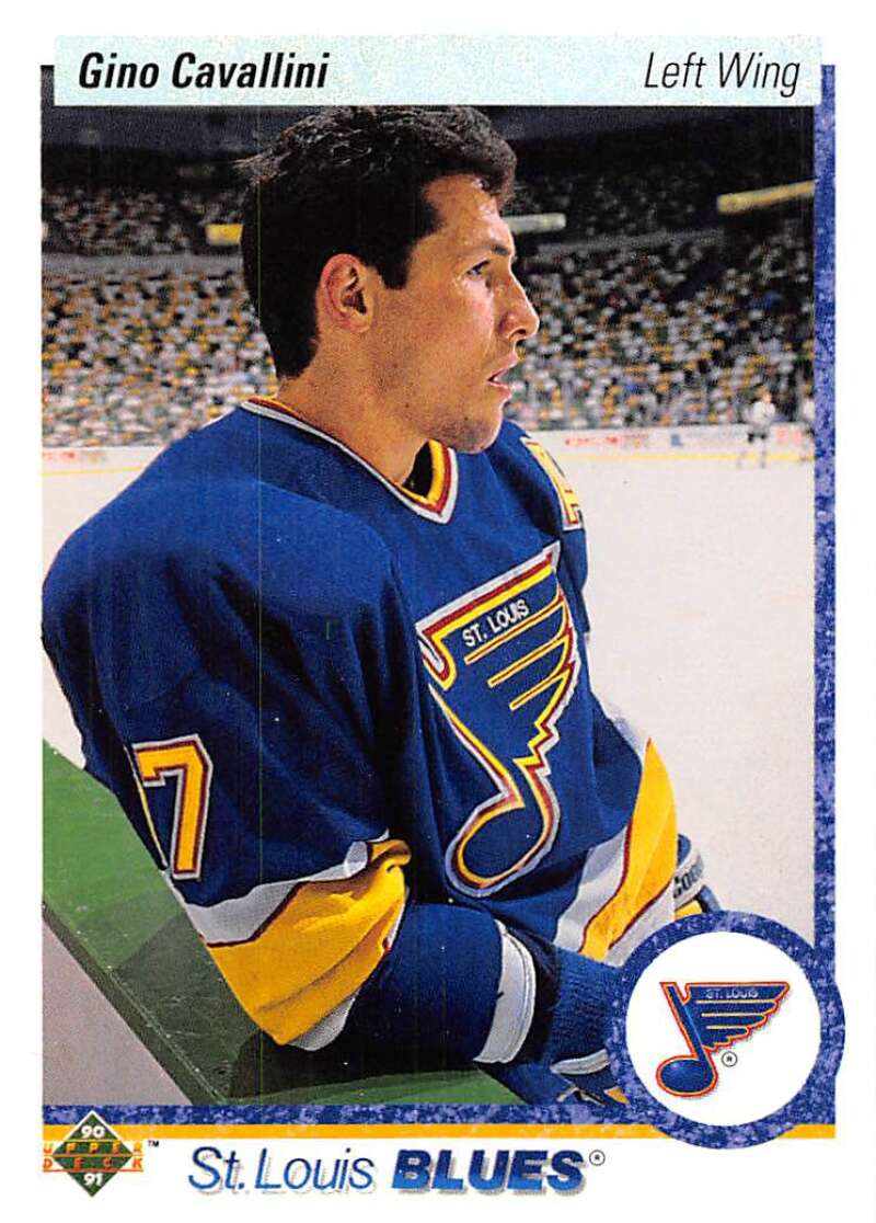 1990-91 Upper Deck Hockey  #38 Gino Cavallini  St. Louis Blues  Image 1