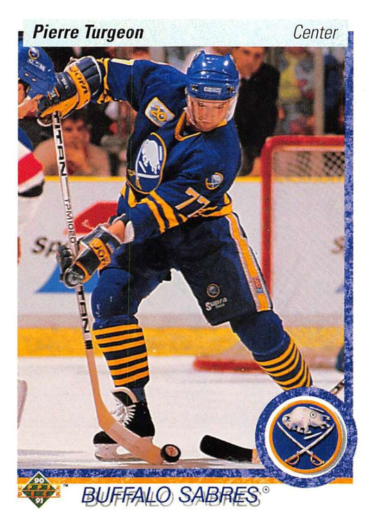 1990-91 Upper Deck Hockey  #43 Pierre Turgeon  Buffalo Sabres  Image 1