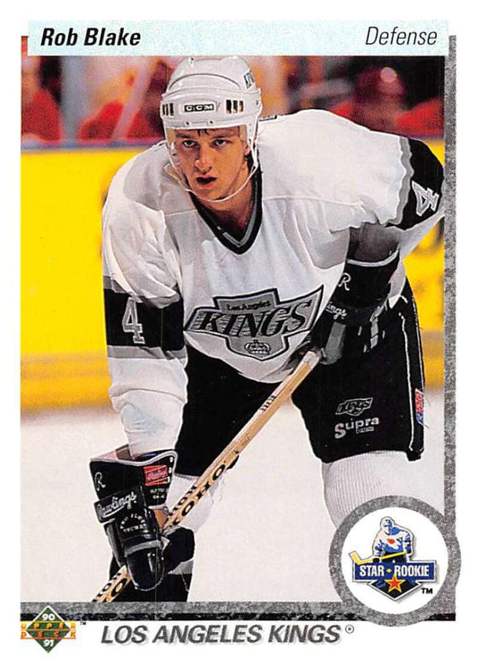 1990-91 Upper Deck Hockey  #45 Rob Blake  RC Rookie Los Angeles Kings  Image 1